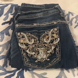 Embroidered Blue Jeans